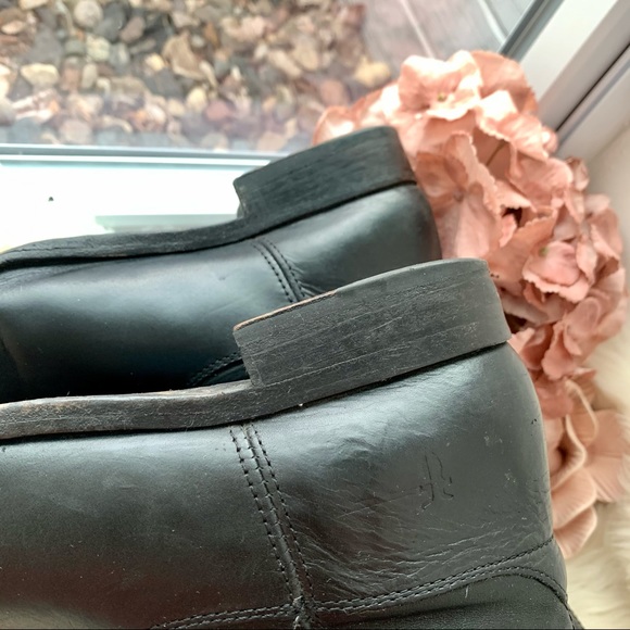 FRYE Melissa Button Black Tall Shaft Leather Boot - Picture 10 of 15